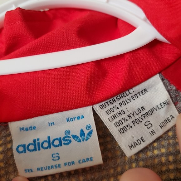 Adidas 80's Vintage Red 2PC Hooded Jacket & Joggers Tracksuit - Picture 9 of 16